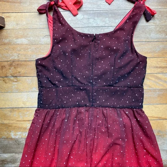 Eshakti ombré star print Georgette dress - Picture 9 of 16